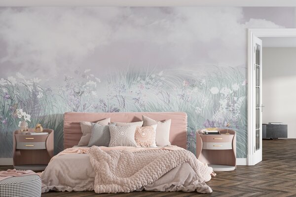 Fototapet Câmp de flori și iarbă, Fototapet cer, Fototapet populare, w01624v1 - Tapeko.ro
