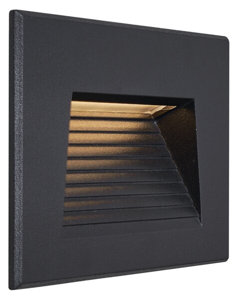 Plafoniera moderna de perete incastrata Negru 11.5cm incl. LED IP65 - Trem