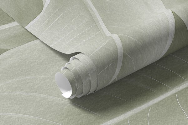 Tapet agățat frunze mari de culoare verde, Fototapet Natură, Fototapet Frunze, w01680v3 : Uwalls.ro
