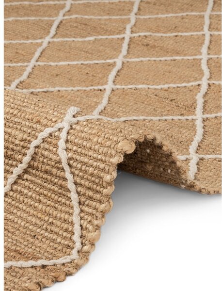 Covor tip traversă în culoare naturală țesut manual din iută 80x200 cm Kunu – Hanse Home