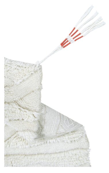 Covor tip traversă alb lavabil/țesut manual din lână 70x200 cm Enkang Ivory – Lorena Canals