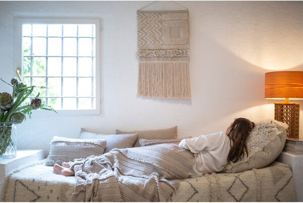 Covor crem lavabil/țesut manual din lână 80x140 cm Lakota Day – Lorena Canals