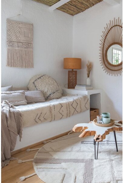 Covor crem lavabil/țesut manual din lână 80x140 cm Lakota Day – Lorena Canals