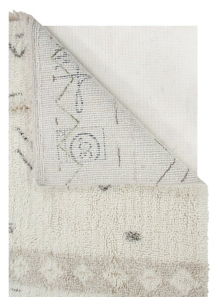Covor crem lavabil/țesut manual din lână 80x140 cm Lakota Day – Lorena Canals