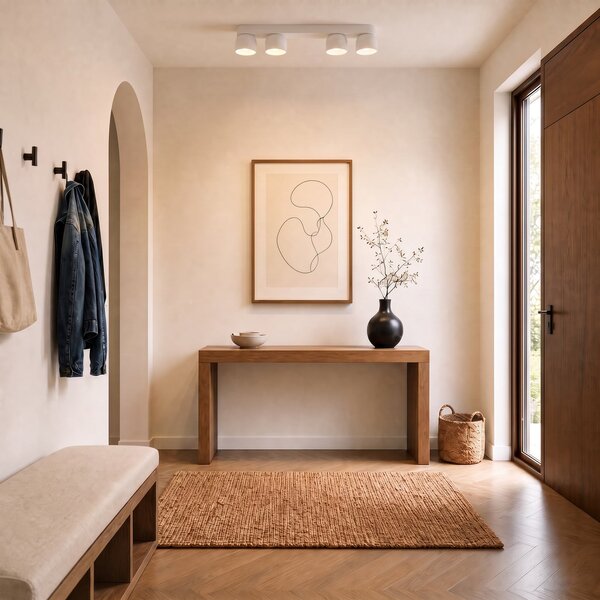 Nordlux Downlight Pitcher, alb/argintiu, 4 becuri, metal, GU10, reglabil, Alb, Camera de zi / sufragerie, Metal, Modern