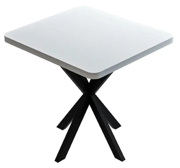 Masa bucatarie patrat texturata Homs, alb-negru, 70x70x75 cm, A0037