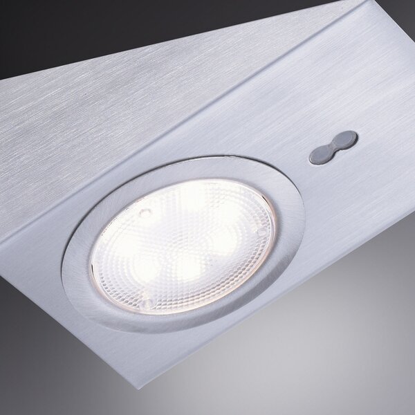 JUST LIGHT. GmbH Lampă cu LED sub dulap Theo, pătrată, set de 3, Metalic, Bucătărie, Plastic, Modern