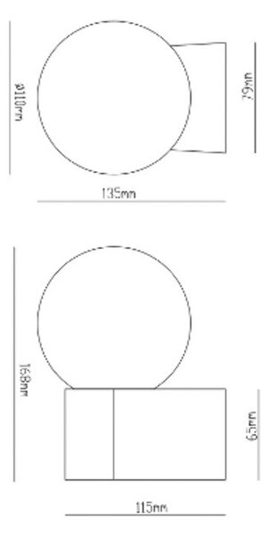 Molto Luce Lanu Aplică rotundă de exterior, negru, aluminiu/glass, reglabil, Negru, Aluminiu, Modern
