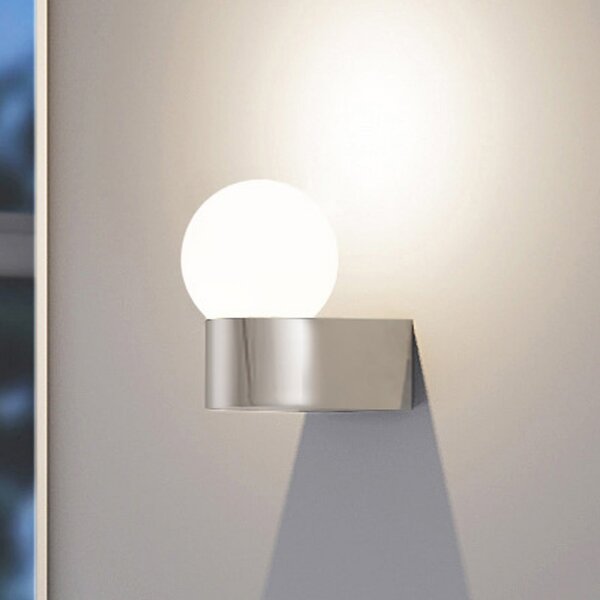 Molto Luce Lanu Aplică rotundă de exterior, crom, aluminiu/glass, reglabil, Metalic, Aluminiu, Modern
