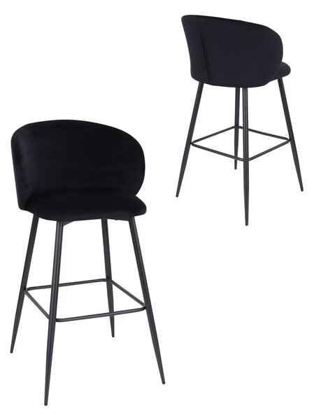 Scaun de bar Ganta Black negru