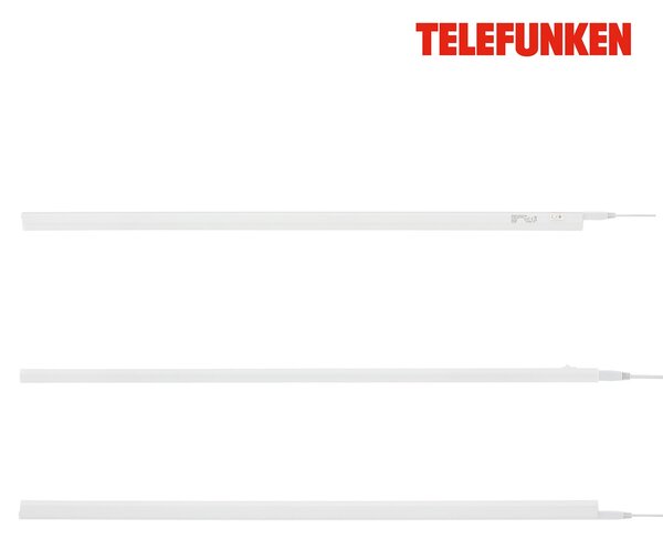 Telefunken LED sub dulap cu lumină Hephaistos, alb, lungime 87 cm, Alb, Bucătărie, Plastic