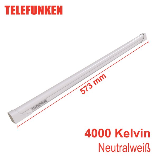 Telefunken LED sub dulap cu lumină Hebe, alb, lungime 57 cm, Alb, Bucătărie, Plastic
