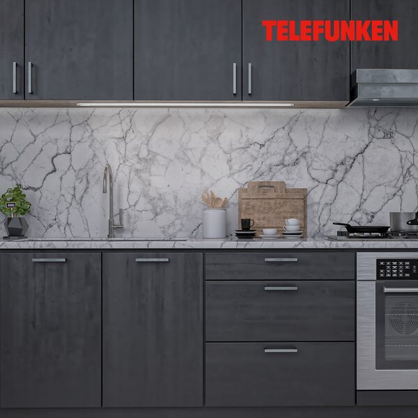 Telefunken LED sub dulap cu lumină Zeus, lungime 87 cm, Gri, Bucătărie, Plastic, Modern