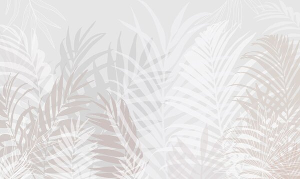 Tapet Frunze tropicale la modă, Fototapet 3D, Fototapet 3D Frunze, w02026 : Uwalls.ro