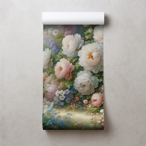 Tapet grădină florală pastelată