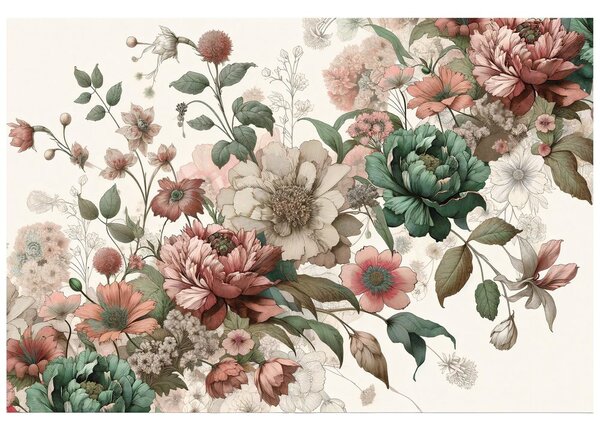 Tapet flori vintage pastelate