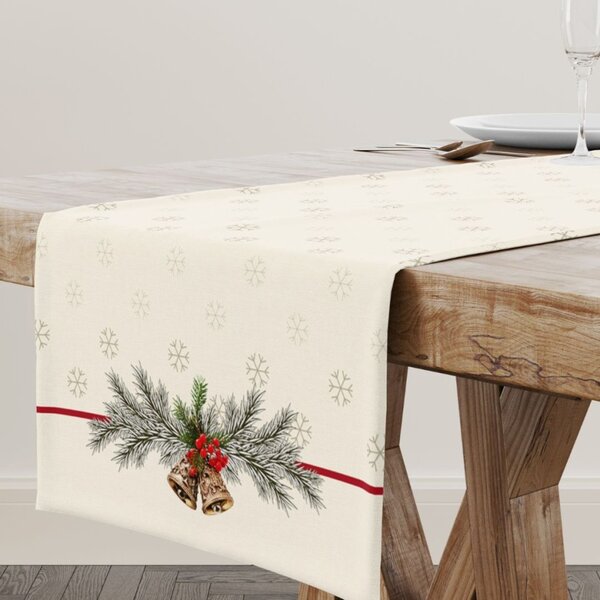 Napron Craciun bumbac 100% 40x150cm, Holly