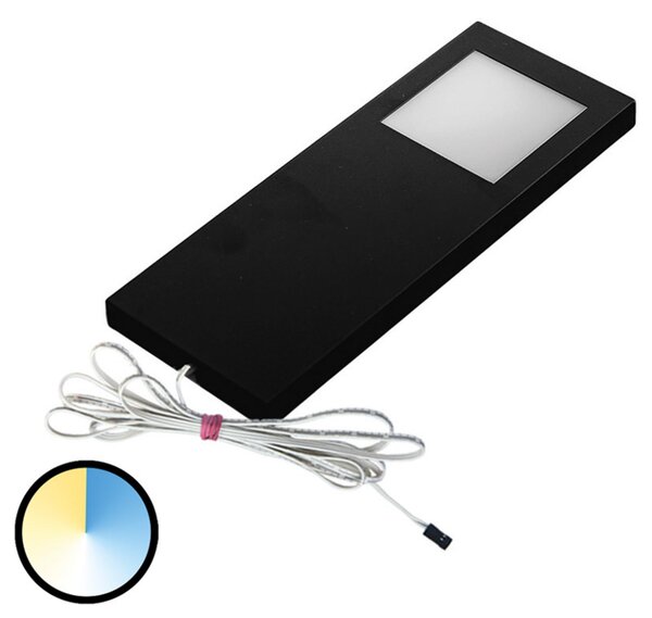 Hera Lampă sub dulap Dynamic LED Slim-Pad F 1x negru, reglabil, Negru, Bucătărie, Plastic, Modern