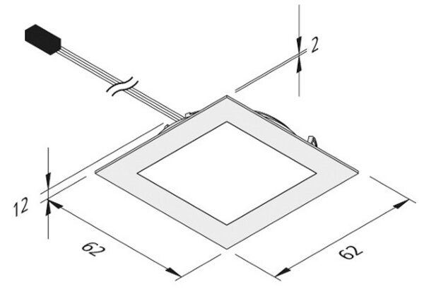 Hera Lampă LED mobilier înc. Dynamic FAQ 58 oțel 3W CCT, Metalic, Camera de zi / sufragerie, Metal, Modern, Montarea mobilierului