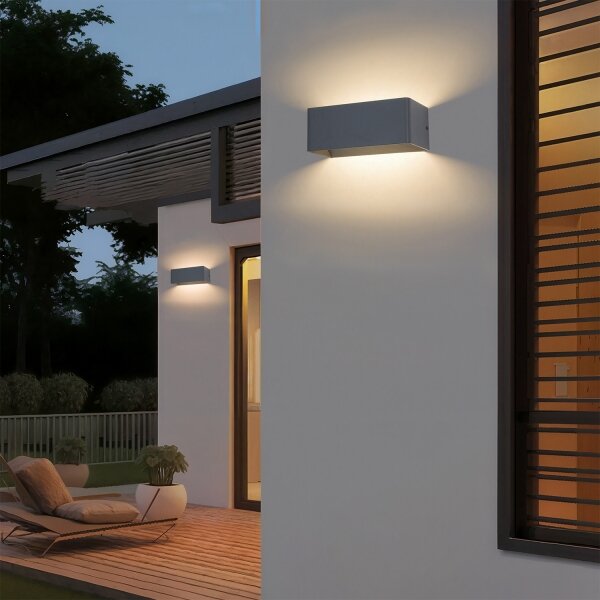 Brilagi - Aplică LED de exterior DONNANI, 7W, 230V, 20 cm, antracit, IP44