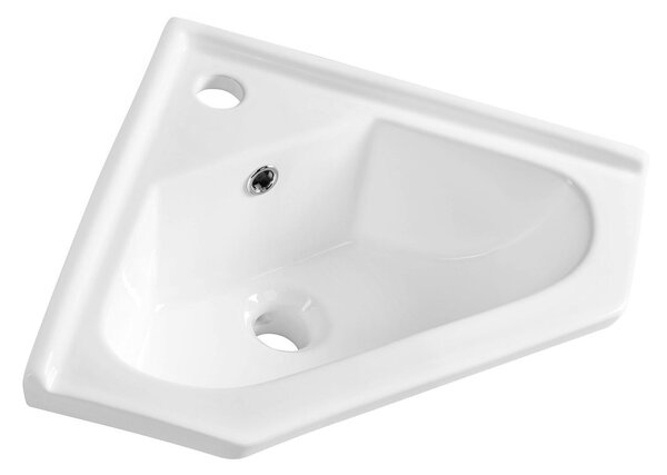 Aqualine Aqualine, Lavoar coltar ceramic 41x41 cm, pentru mobila, 1601-40