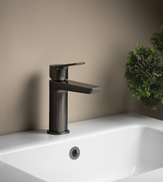 Aqualine Aqualine, coloană de duș FLERY cu baterie cu pârghie, braț rotativ, grafit, FY690GM