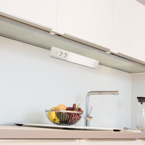 Müller-Licht Lampă LED mobilier aplicată Melo Plug dico, alb, Alb, Plastic, Modern
