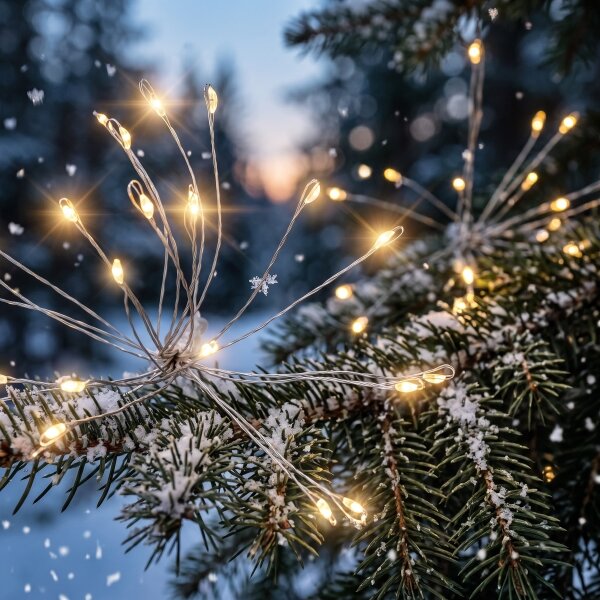 BRILAGI - LED Ghirlandă de exterior pentru Crăciun 300xLED 7m IP44 alb cald efect de artificii