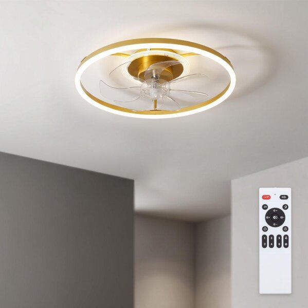 BRILAGI - Ventilator de tavan dimabil cu LED/66W/230V 55 cm alb/auriu + telecomandă