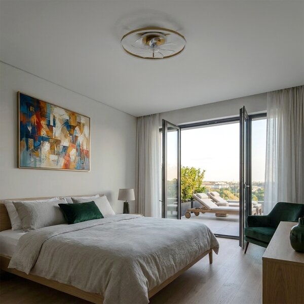 BRILAGI - Ventilator de tavan dimabil cu LED/66W/230V 55 cm alb/auriu + telecomandă