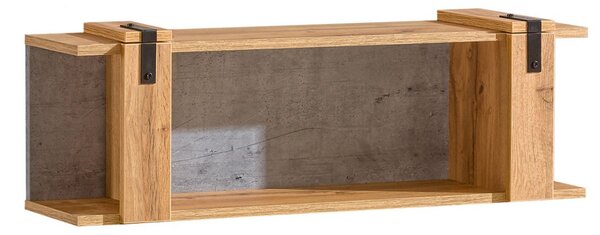 Raft de perete Lofter Lo8, stejar wotan/beton millenium (100 cm)