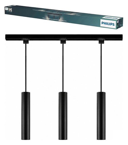 Philips - Lampă suspendată neagră pe cablu pentru sistemul de șină EASYLINK 3xGU10/7W/230V 1m