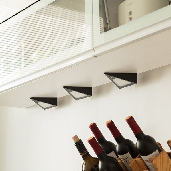 PRIOS Prios Odia LED lumină sub dulap, negru, 3 unități, reglabil, Negru, Camera de zi / sufragerie, Metal, Modern
