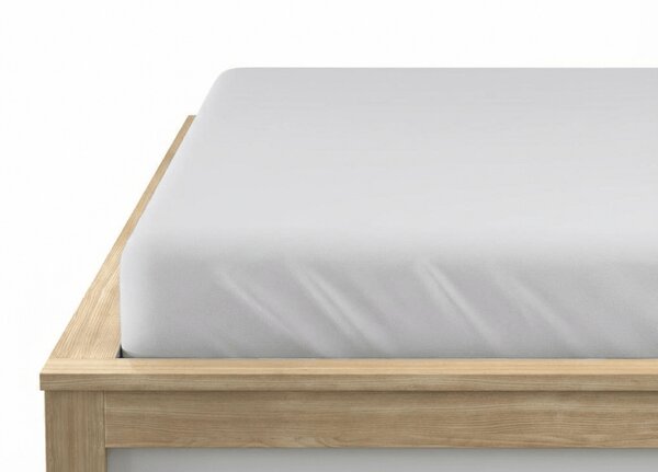 Cearsaf jersey cu lycra argintiu 90 x 200 cm