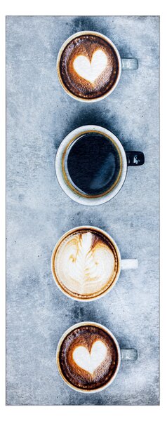 ANDRE 33300 covor lavabil Cafea bucatarie, anti-alunecare - gri / maro