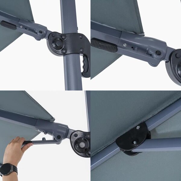 Furnigo Umbrelă de soare Lumin Ø300 cm - antracit