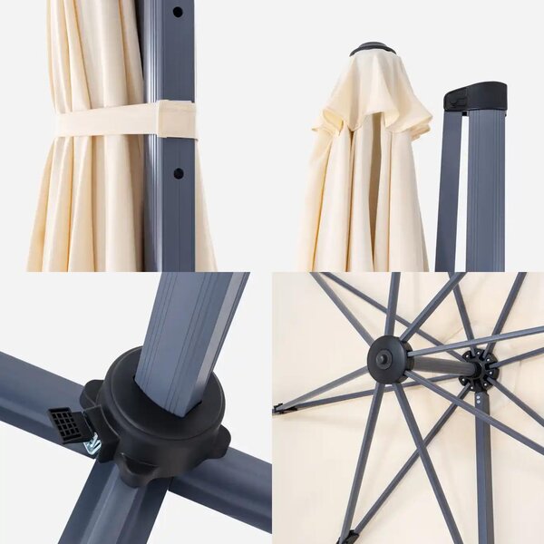 Furnigo Umbrelă de soare Lumin Ø300 cm - crem