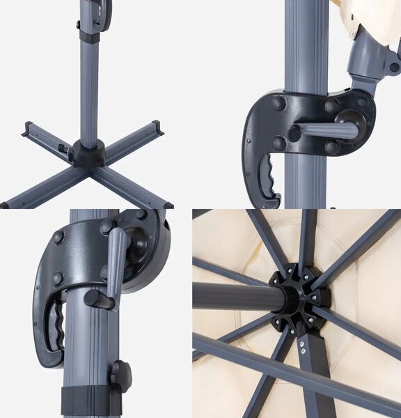 Furnigo Umbrelă de soare Lumin Ø300 cm - crem