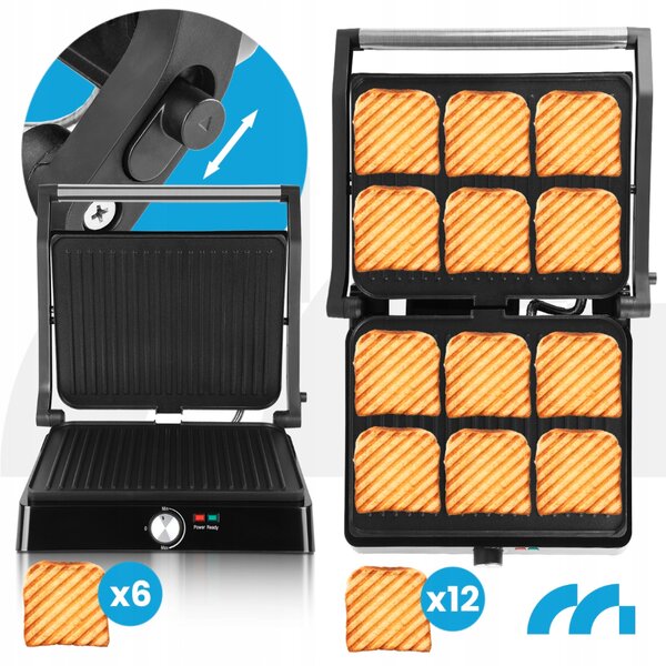 Grătar electric și aparat de făcut sandvișuri MALTEC SM3000W 2200W