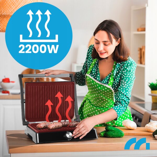 Grătar electric și aparat de făcut sandvișuri MALTEC SM3000W 2200W