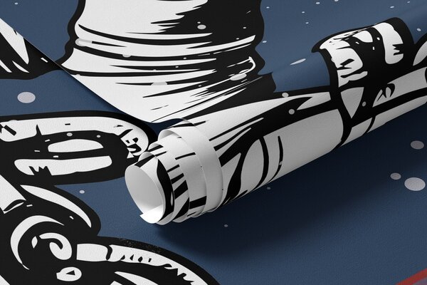 Tapet Astronaut care explorează vastul cosmos, Fototapet Spaţiu, w00712 : Uwalls.ro