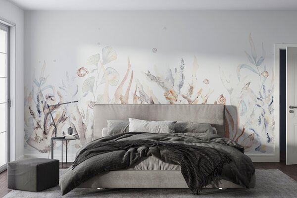 Tapet Seninătate subacvatică în nuanțe delicate, Fototapet Marea, w00881 : Uwalls.ro