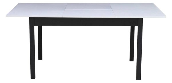 Set masă extensibilă Mara Alb 170x75 cm cu 6 scaune Onix Negru