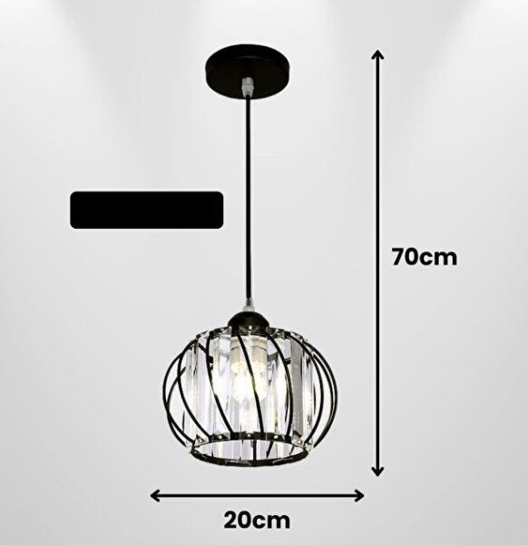 Lustră pe cablu BELLA 1xE27/40W/230V neagră