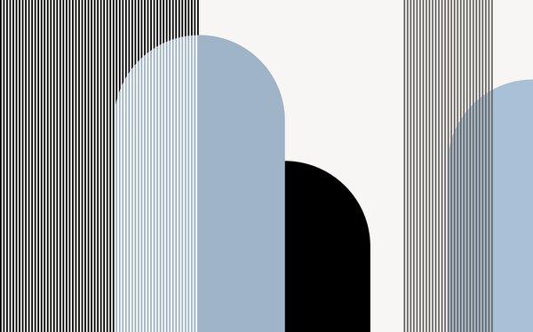 Tapet Forme și linii abstracte în armonie, Fototapet Modele, w00631v2 : Uwalls.ro