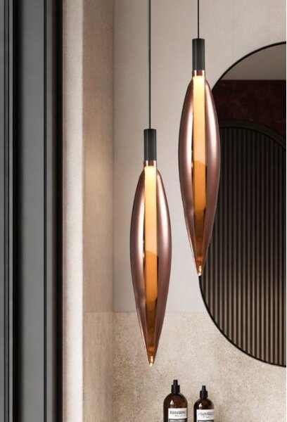 Pendul pe cablu NORDIC 1xG9/5W/230V negru/cupru