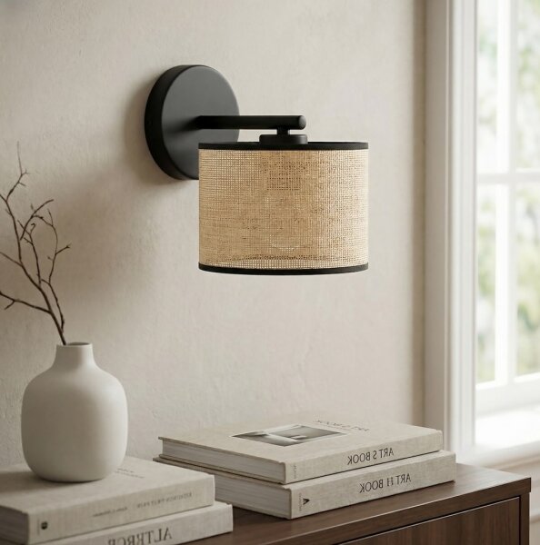 Aplica de perete ECO 1xE27/15W/230V bej/ratan