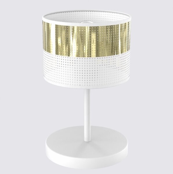 Lampă de masă LUX 1xE27/15W/230V alb/auriu