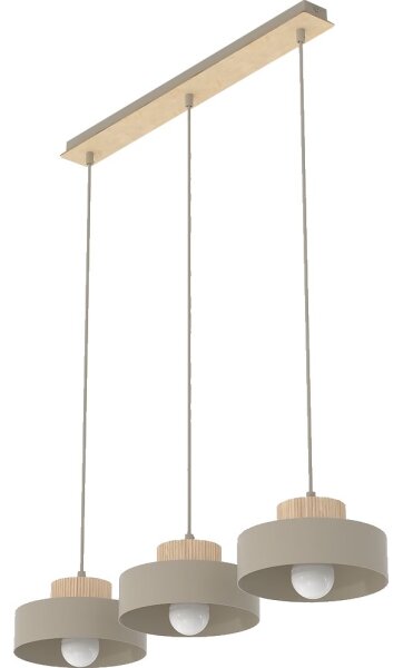 Lustră pe cablu KIVI 3xE27/15W/230V bej
