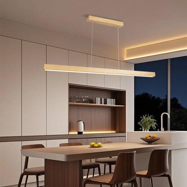 Brilagi - Lustru LED dimabil pe cablu OAK SMART LED/30W/230V Wi-Fi Tuya stejar+telecomandă